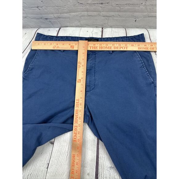 Banana Republic Pants Mens 36X32 (30) Beige & Blue Slim Fit Tapered Fit Stretch - Picture 11 of 16